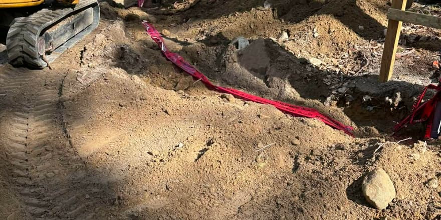 Drainage trench work